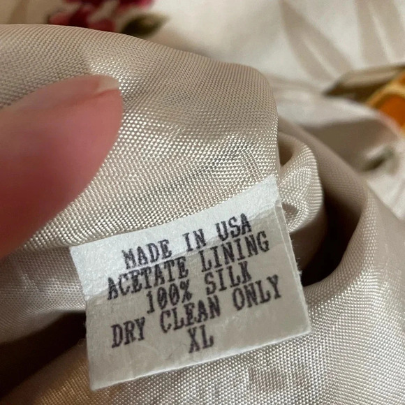 Vintage JMI Silk 5 Button Hawaiian Vest, Size XL Made in USA Faux Pockets - Picture 5 of 8